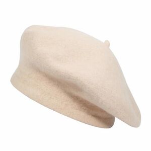 Wool Beret Hat Classic Solid Color French Beret For Women (beige)🙉